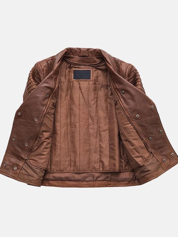 Brooklyn Men’s Fashion Brown Leather Jacket