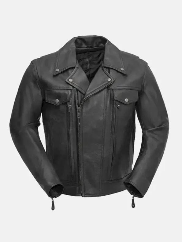 Caven Black Motorcycle Leather Jacket