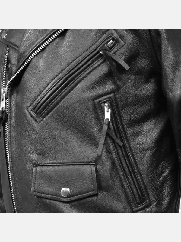 Daniel Black Biker leather Jacket