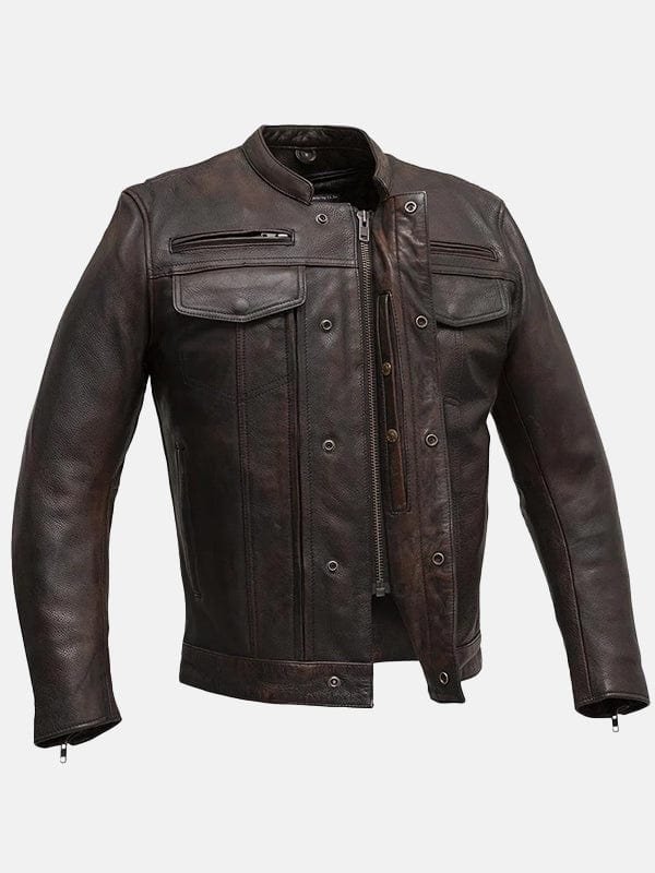 Raider Copper Motorcycle Leather Jacket