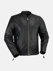 Men’s Cafe Racer Black Leather Jacket