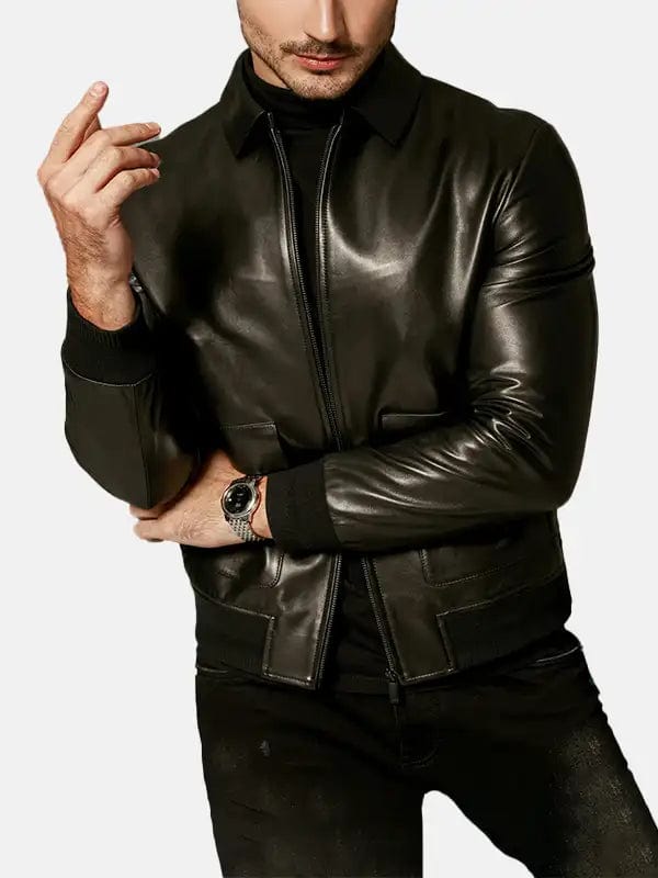 Men’s Classic Black Leather Jacket