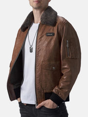 Men’s Brown Leather Flight Jacket