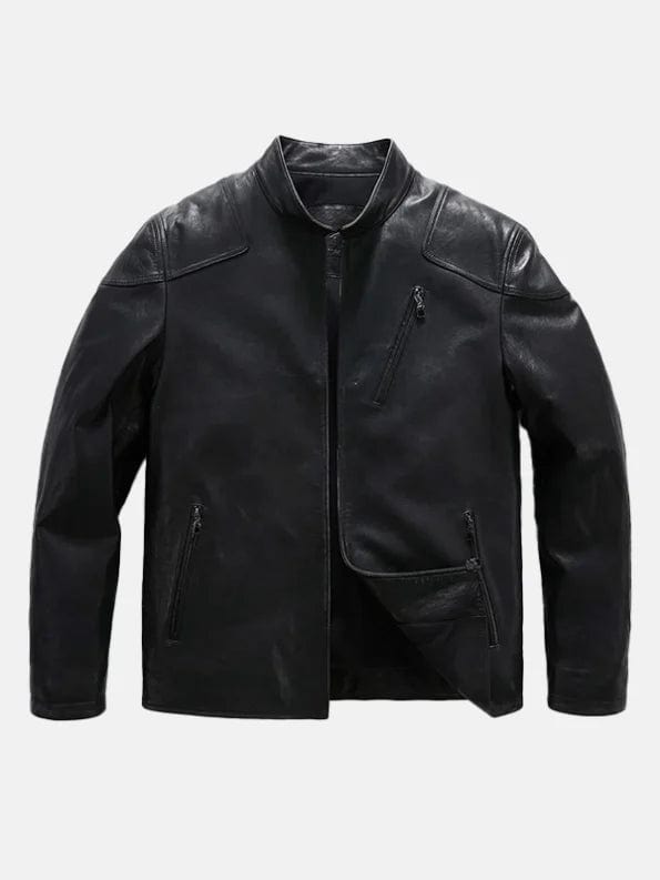 Men’s Matt Black Leather Jacket