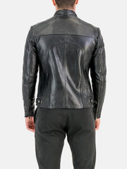 Men’s Supreme Black Leather Cafe Jacket