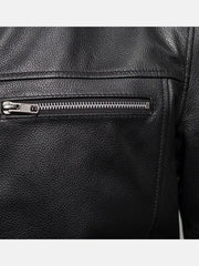 Rocky Men’s Black Motorcycle Leather Jacket