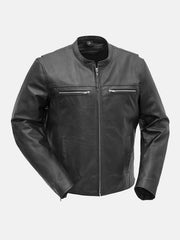 Rocky Men’s Black Motorcycle Leather Jacket