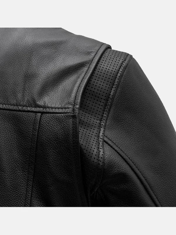 Rocky Men’s Black Motorcycle Leather Jacket