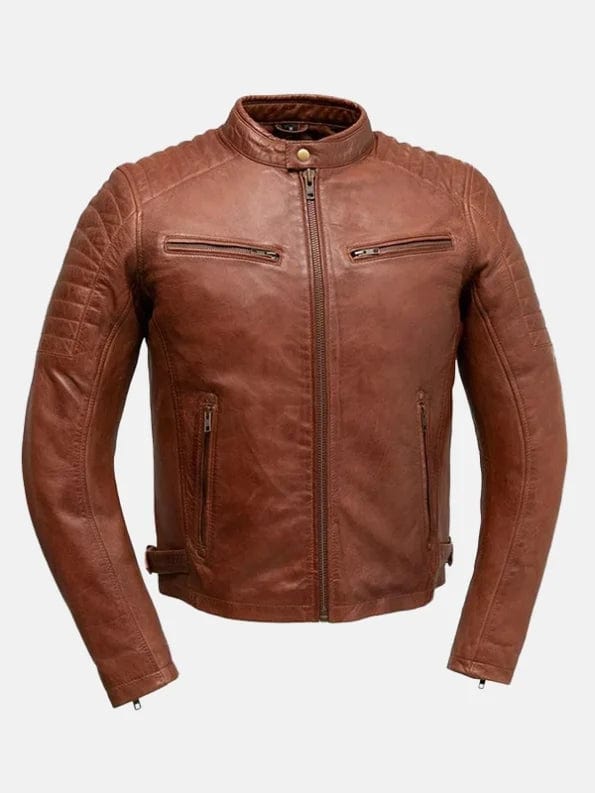 Zack Men’s Brown Biker Leather Jacket