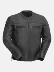 Men's Rider Black Leather Jacket Front