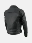 Daniel Black Biker leather Jacket Front