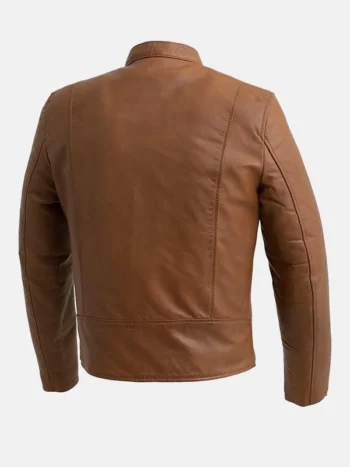 Grayson Men's Leather Brown Jacket Back