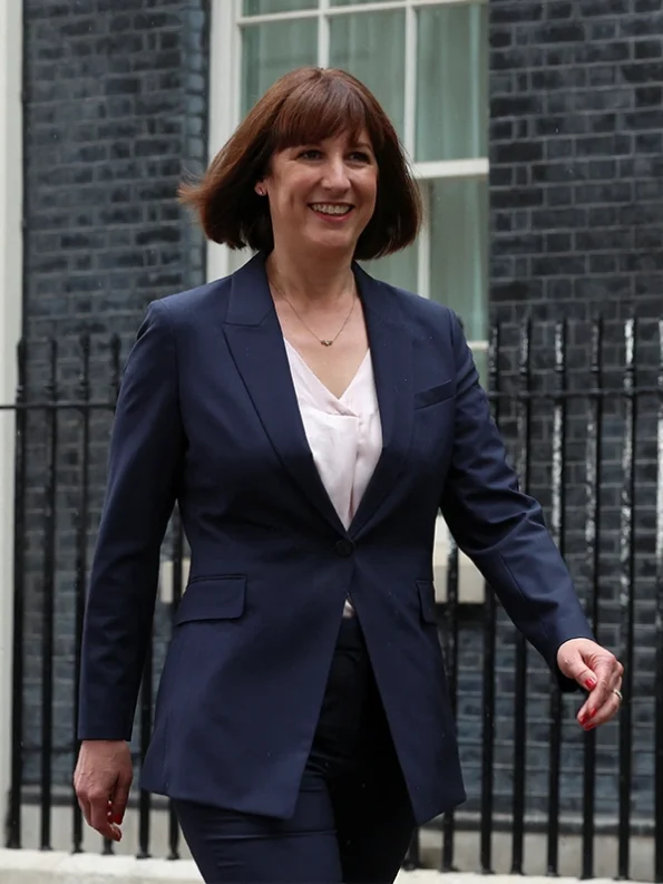 Chancellor of the Exchequer Rachel Reeves Blue Blazer