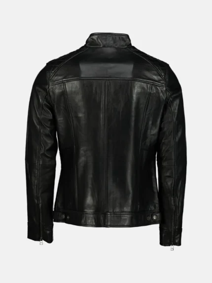 Mens-Supreme-Black-Leather-Cafe-Jacket-back.webp